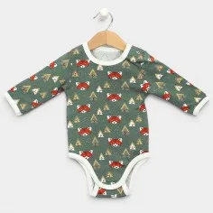 Bodysuit "Foxes - green" 2
