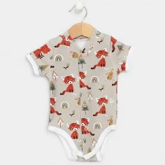 Bodysuit "Foxes - grey"