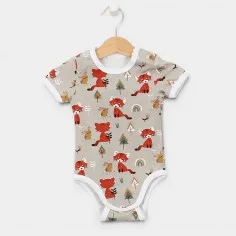 Bodysuit "Foxes - grey" 2