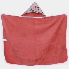 Hooded Towel "Foxes - grey" 2