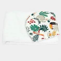 Hooded Towel "Sloths - white"