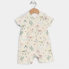 Romper "Llamas - Ecru"