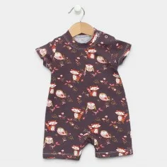 Romper "Owls - violet"