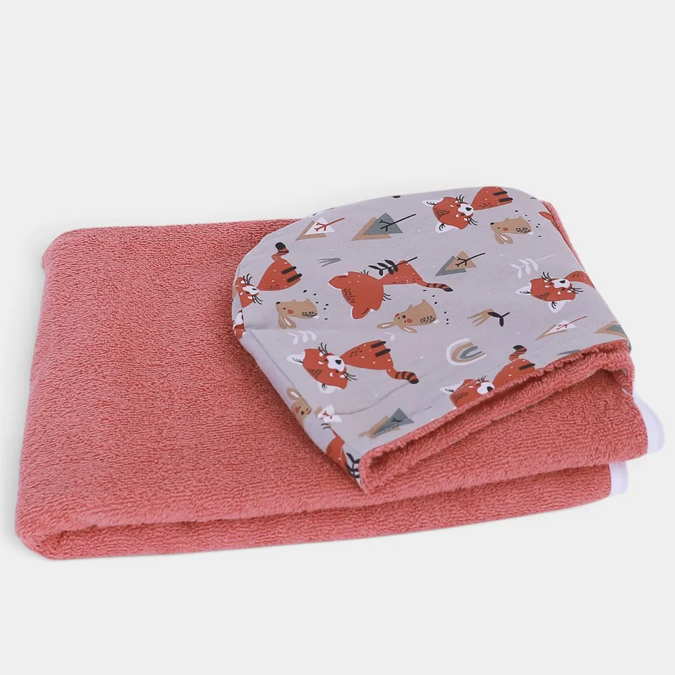 Hooded Towel "Foxes - grey" Hooded Towel "Foxes - grey"