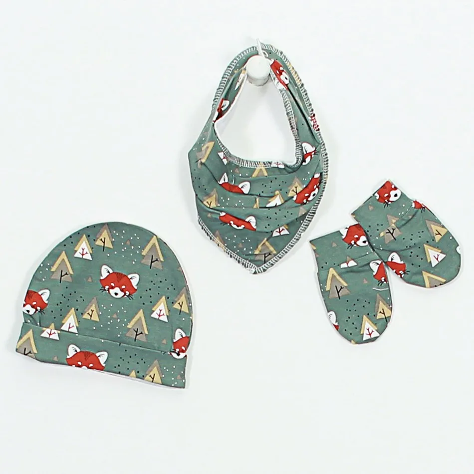Winter Welcome Baby Set "Foxes - green" Winter Welcome Baby Set "Foxes - green"