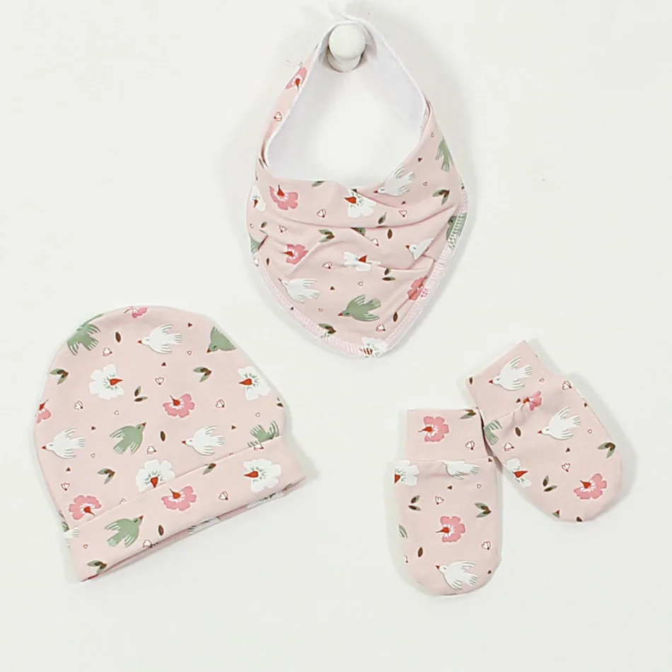 Winter Welcome Baby Set "Pink Birds" Winter Welcome Baby Set "Pink Birds"