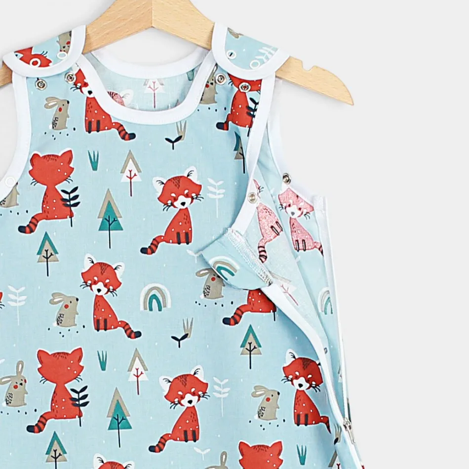 Summer sleeping bag "Foxes - blue" Summer sleeping bag "Foxes - blue"