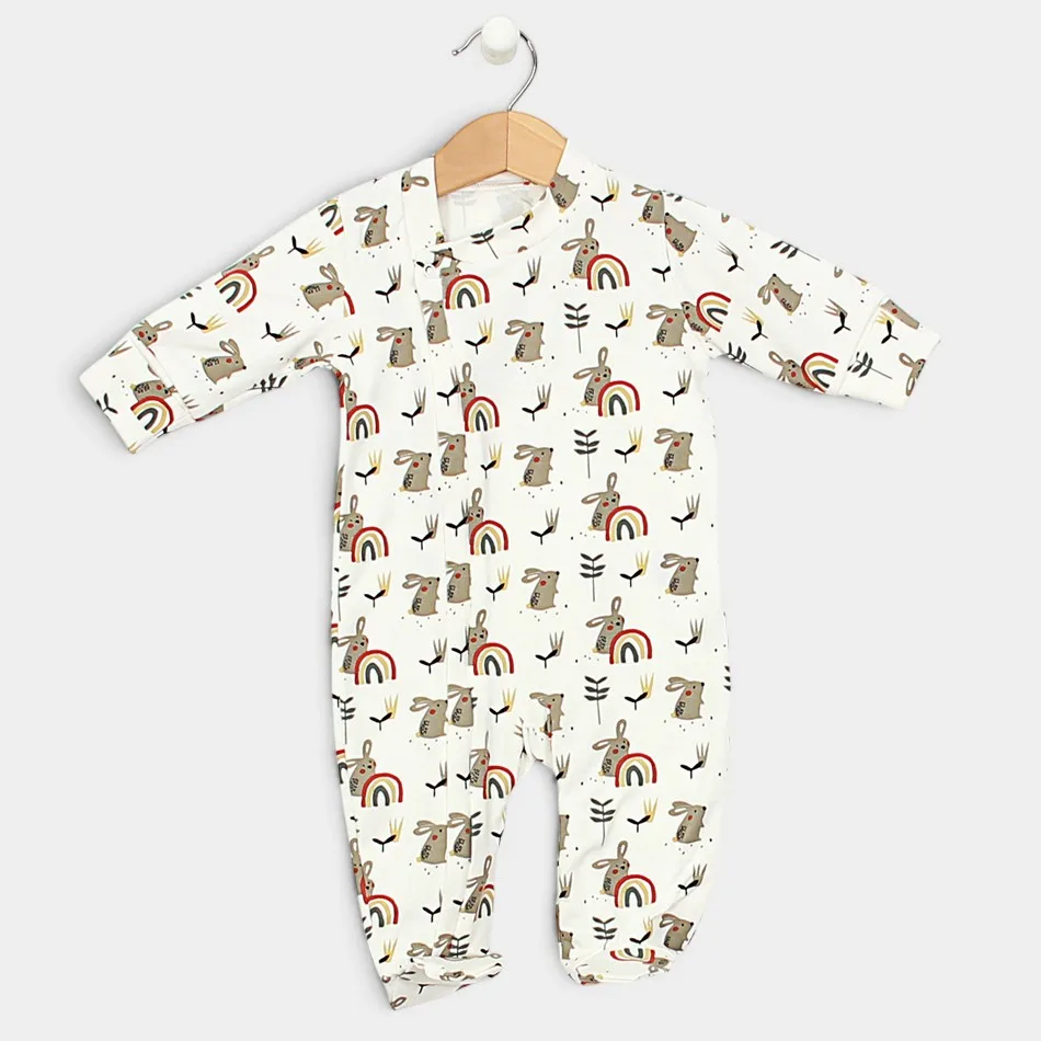 Baby sleepsuit with zipper "Bunny and... Baby sleepsuit with zipper "Bunny and...