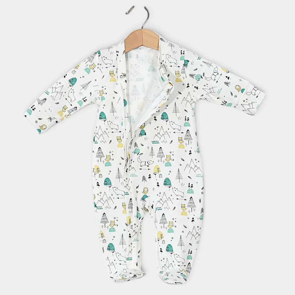 Baby sleepsuit with zipper "In the... Baby sleepsuit with zipper "In the...