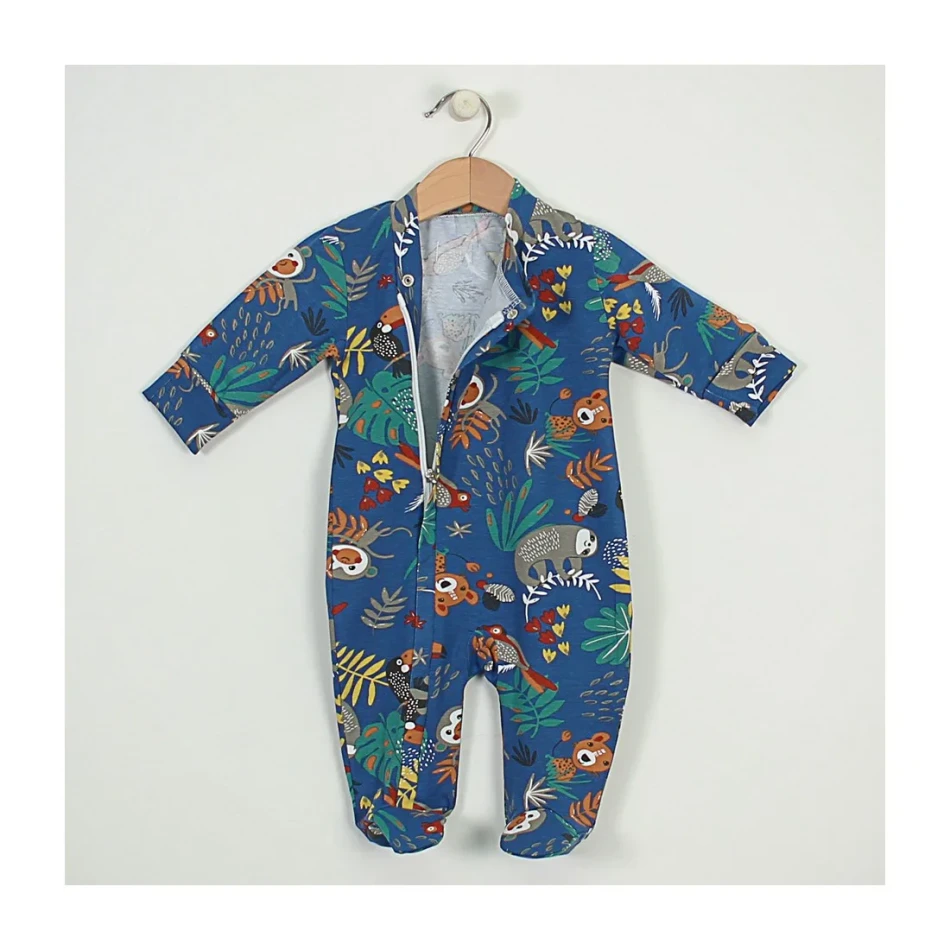 Baby sleepsuit with zipper "Jungle -... Baby sleepsuit with zipper "Jungle -...