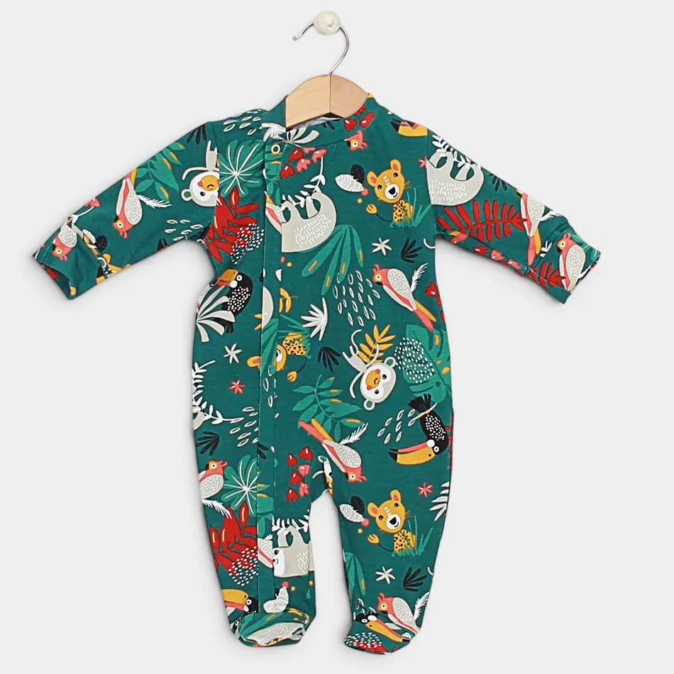 Baby sleepsuit with zipper "Jungle -... Baby sleepsuit with zipper "Jungle -...