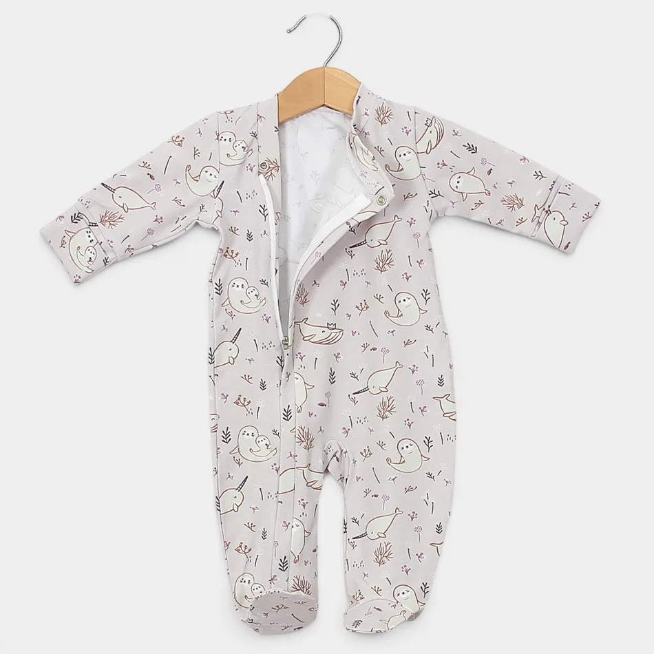 Baby sleepsuit with zipper "Seals" Baby sleepsuit with zipper "Seals"