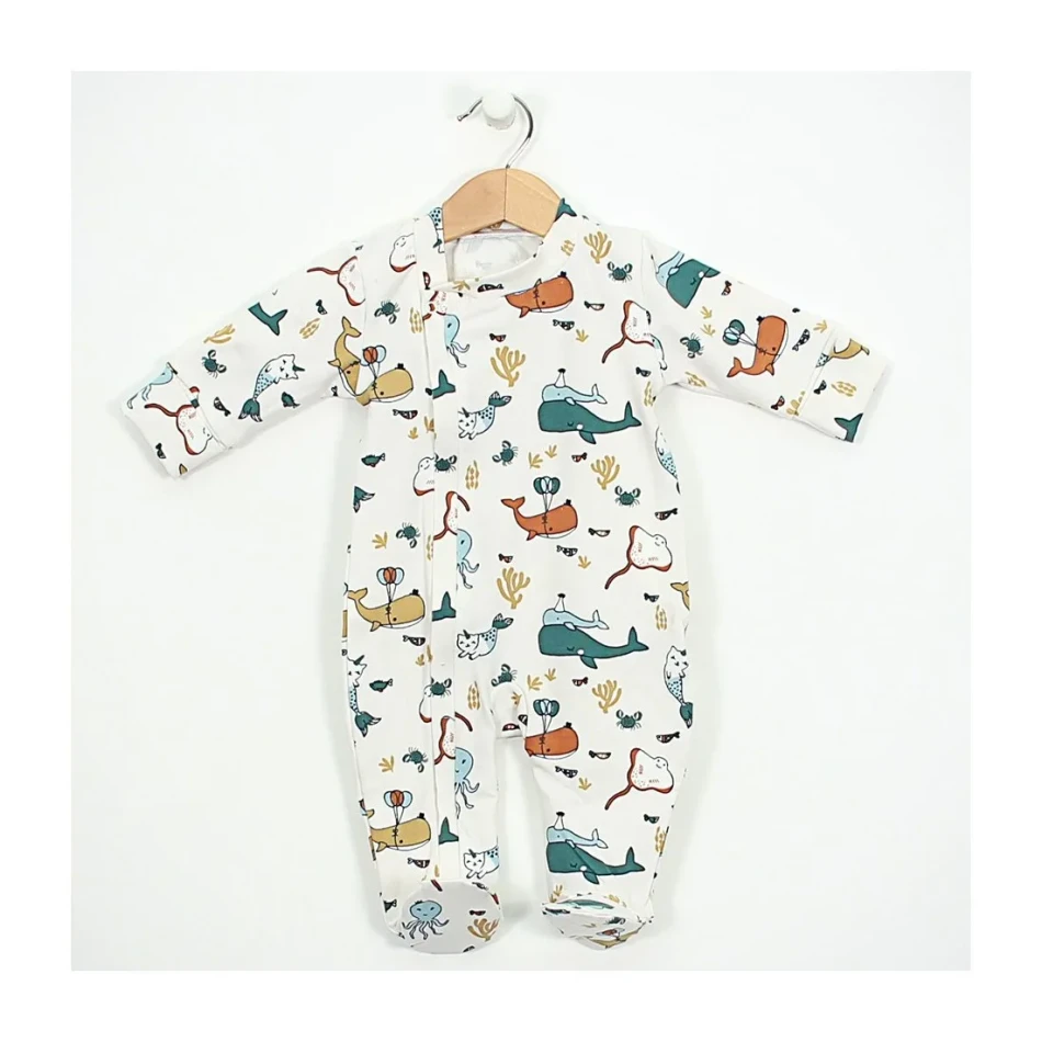 Baby sleepsuit with zipper "Seaside" Baby sleepsuit with zipper "Seaside"