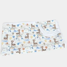 Autumn & Spring Baby Blanket "Party with Giraffes" by Angel Baby