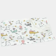 Autumn & Spring Baby Blanket "Seaside - pink" by Angel Baby