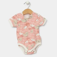 Short Sleeve Bodysuit "Little elephants" by Angel Baby