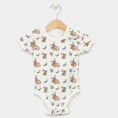 Short Sleeve Bodysuit "Bunny and the rainbow" by Angel Baby - photo 2