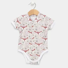 Short Sleeve Bodysuit "Deers - grey" by Angel Baby