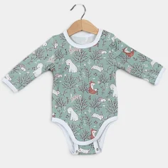 Bodysuit "Forest Animals - green" by Angel Baby - photo 2