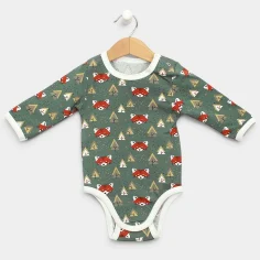 Bodysuit "Foxes - green" by Angel Baby - photo 2