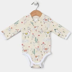 Bodysuit "Llamas - ecru" by Angel Baby