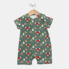Romper "Foxes - green" by Angel Baby