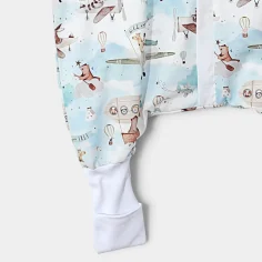 Autumn & Spring sleeping bag with feet "Retro airplanes" by Angel Baby - photo 3