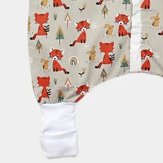 Summer sleeping bag with feet "Foxes - grey" by Angel Baby - photo 3