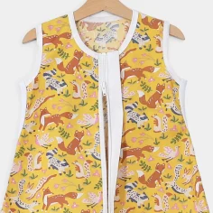 Summer sleeping bag with feet "Foxes - yellow" by Angel Baby - photo 2