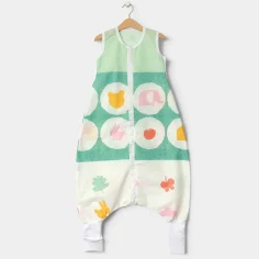 Summer sleeping bag with feet "Toys - green" by Angel Baby