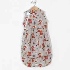 Autumn & Spring swaddle bag "Little foxes – grey" by Angel Baby