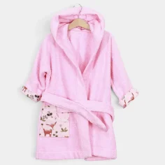 Bathrobe "Deers - pink" by Angel Baby