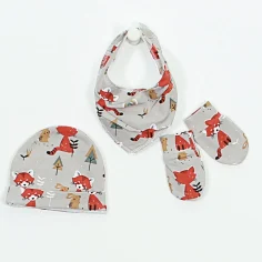 Winter Welcome Baby Set "Foxes - grey" by Angel Baby - photo 5
