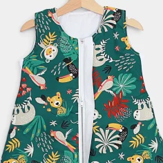 Winter sleeping bag with feet "Jungle - green" by Angel Baby - photo 2