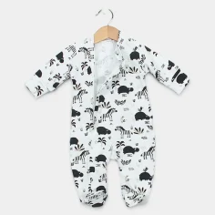 Baby sleepsuit with zipper "Africa - black and white" by Angel Baby - photo 2
