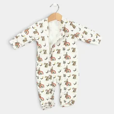 Baby sleepsuit with zipper "Bunny and the Rainbow" by Angel Baby - photo 2
