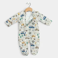 Baby sleepsuit with zipper "Cars - grey" by Angel Baby - photo 2