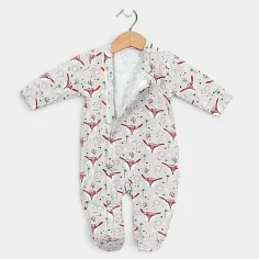 Baby sleepsuit with zipper "Deers - grey" by Angel Baby - photo 2