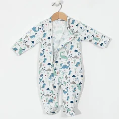 Baby sleepsuit with zipper "Dino - blue" by Angel Baby - photo 2