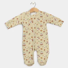 Baby sleepsuit with zipper "Forest birds" by Angel Baby
