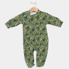 Baby sleepsuit with zipper "Parrots" by Angel Baby