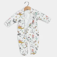 Baby sleepsuit with zipper "Seaside - pink" by Angel Baby - photo 2