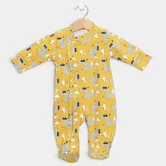 Baby sleepsuit with zipper "Superhero - yellow" by Angel Baby