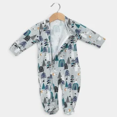 Baby sleepsuit with zipper "White Bears" by Angel Baby - photo 2